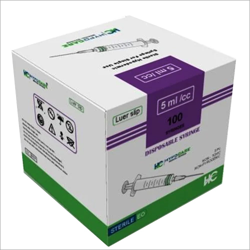 5ml Hypo Care Disposable Syringe - Plastic, Clear Barrel For Precise Measurements | Medical Grade, Sterilized, Multiple Use Design