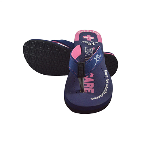 Ladies Orthopedic Slippers (LS OO1) - EVA Material, Available Sizes 5-8, Navy Blue, Black, Brown, Cherry Colors | Open Back Design, Printed Pattern for Enhanced Comfort