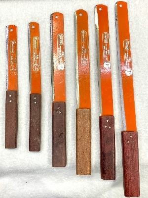 लकड़ी के हैंडल के साथ ब्राउन पवन किचन नाइफ