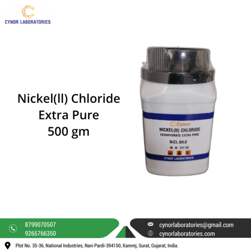Nickel Chloride - 500 GM Reagent Grade Purity min 97% | CAS No. 7791-20-0, University Lab Chemicals