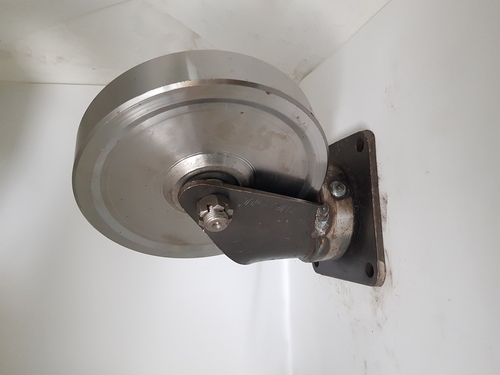 Dolly Wheel - Mild Steel Zinc Plated, 100x50 mm Wheel, 360° Swivel, Top Plate Mounting, 100-150 kg Load Capacity