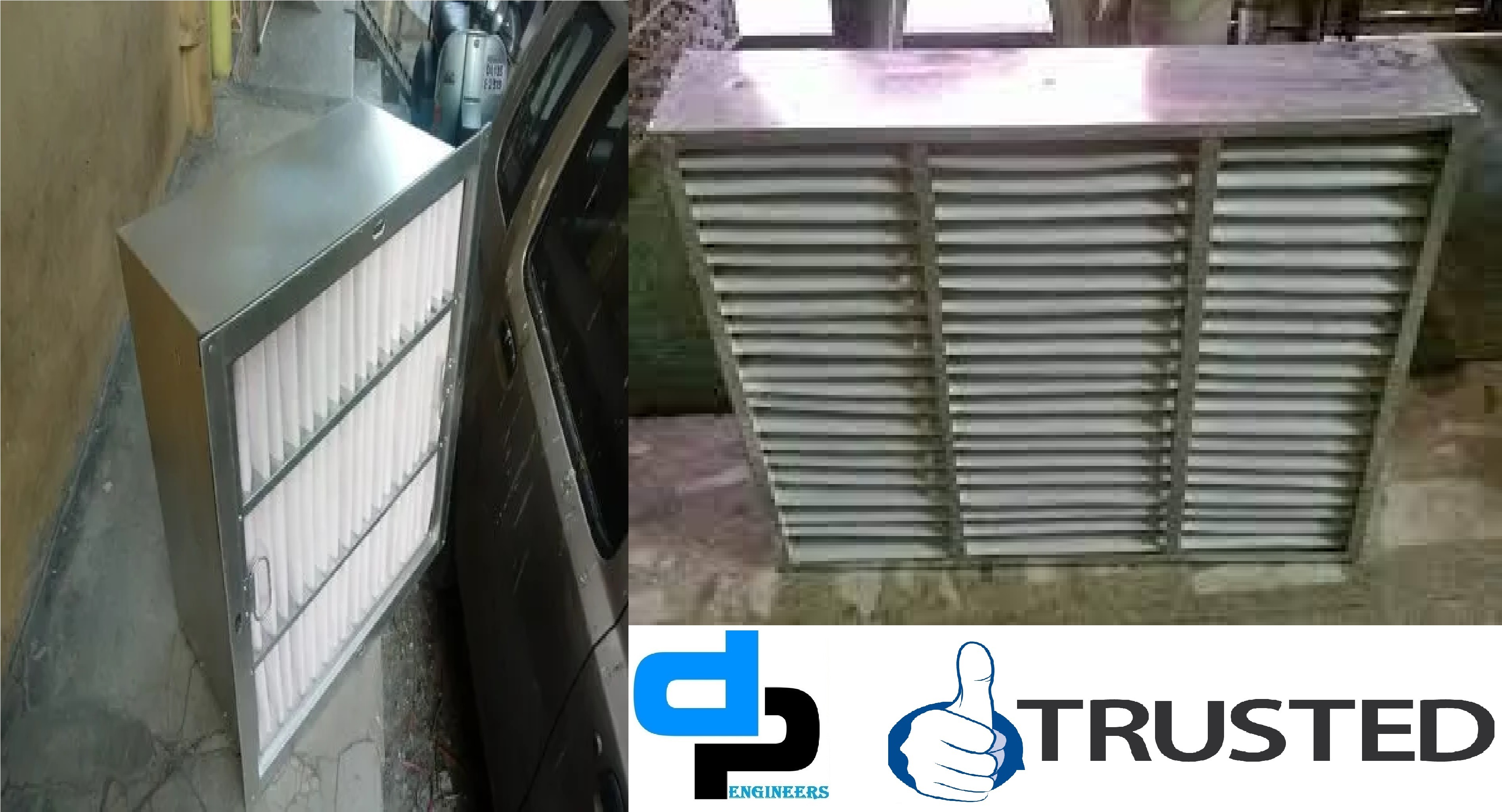 Ahu Fine Filters - Galvanized Steel Box Frame 20x12x6 To 24x24x12 | Easy Assembly, Washable Synthetic Non-woven Media, High Dust Holding Capacity, Low Initial Pressure Drop, High Efficiency 90-99%