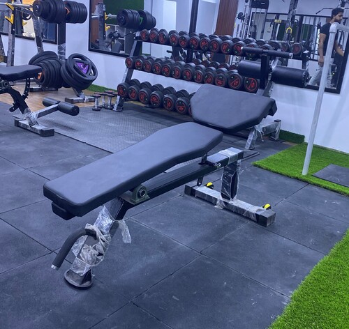 Commercial Abdominal Bench - PU Rexine Seat Cover, 2x4 Tube Size | Adjustable Operation Mode, 1-Year Warranty, MIG Welding Technology