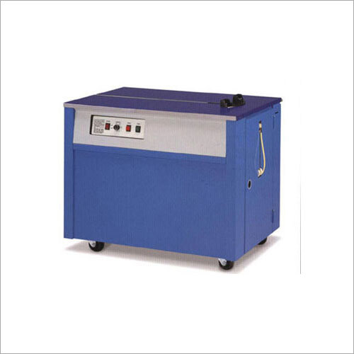 Semi-auto Strapping Machine - Metal Build, Compact Size , Blue Color, Human Machine Interface Control System, Automatic Grade With Warranty