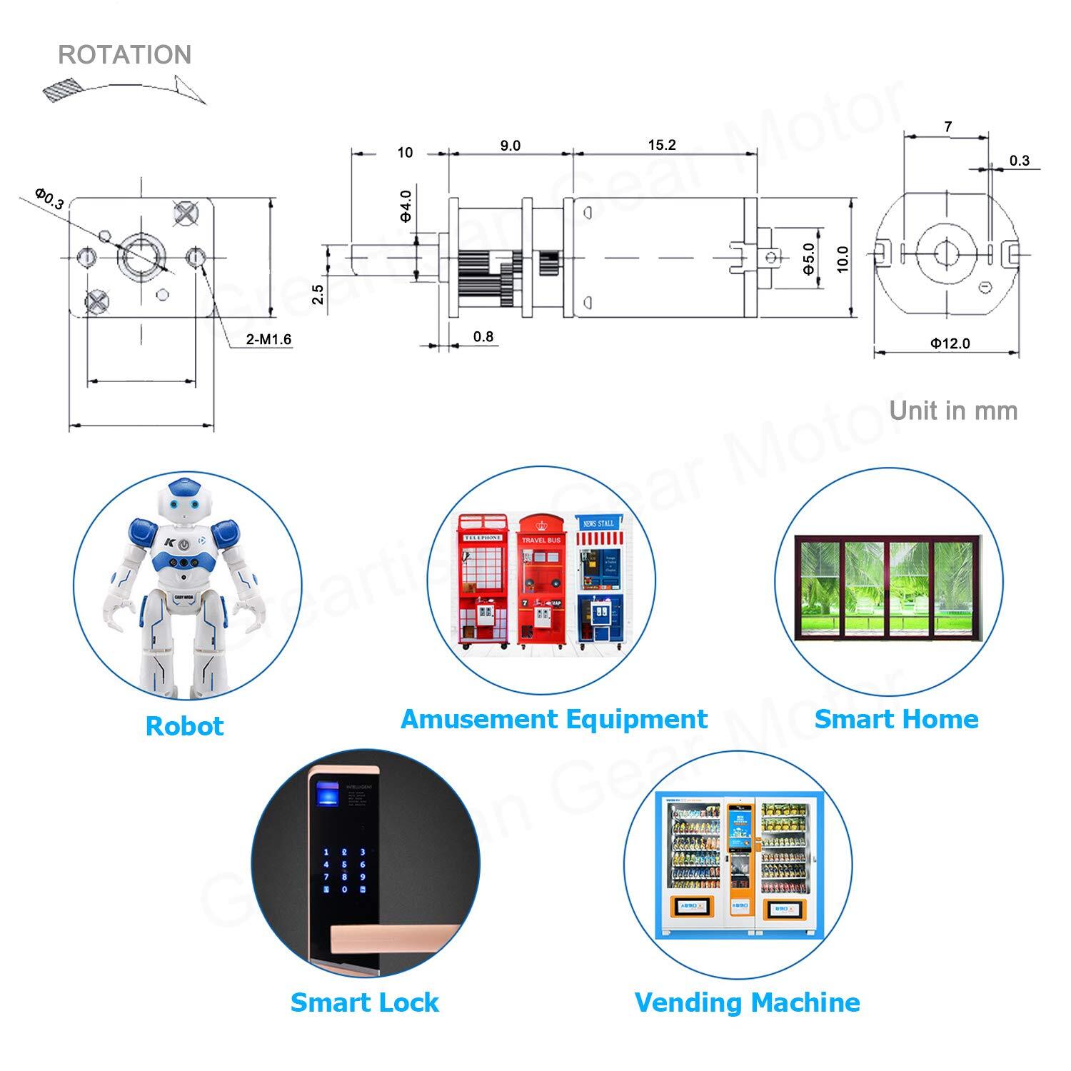 N20-3v-30 Rpm Micro Metal Gear-box Dc Motor - Color: Silver And Gold