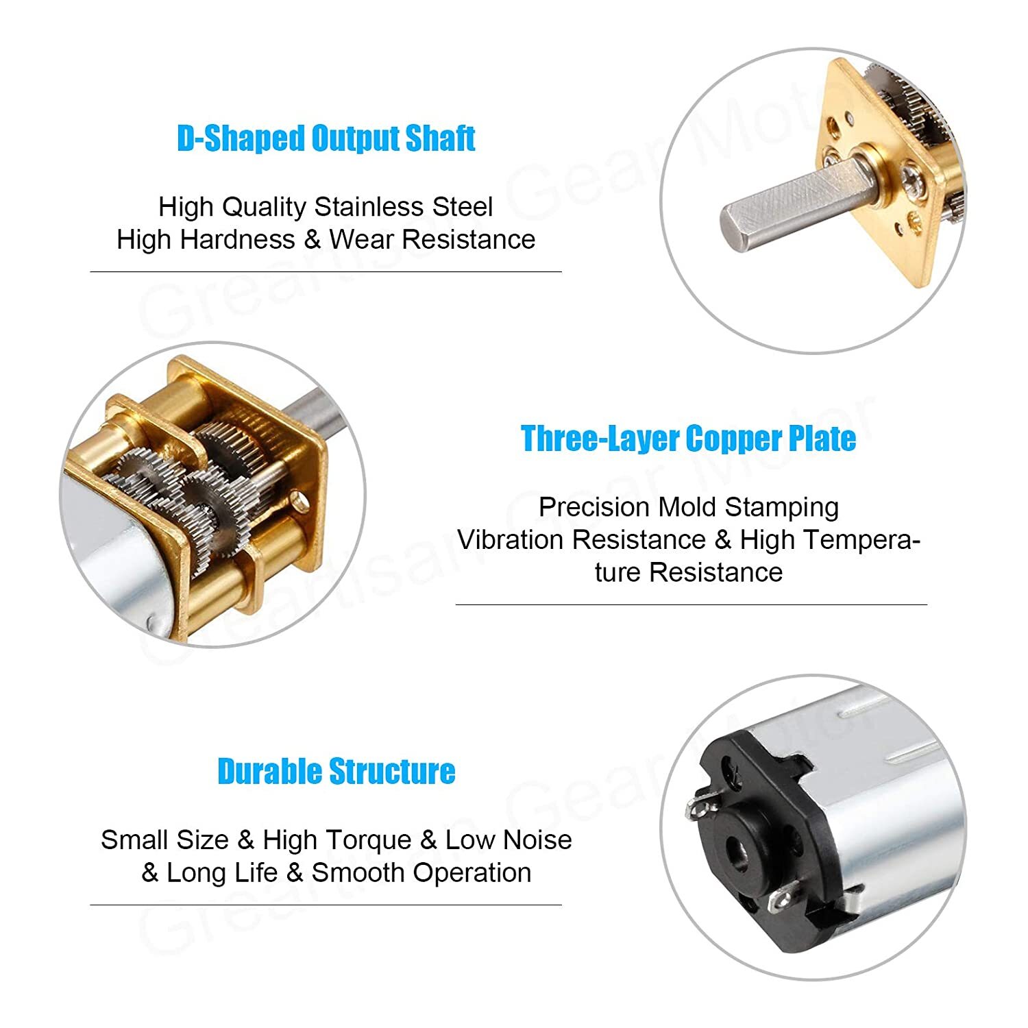 N20-3v-30 Rpm Micro Metal Gear-box Dc Motor - Color: Silver And Gold