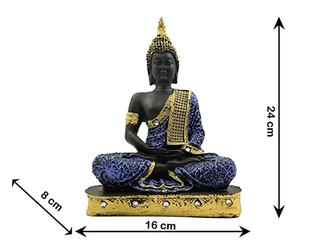 Blue Sitting Buddha Statue