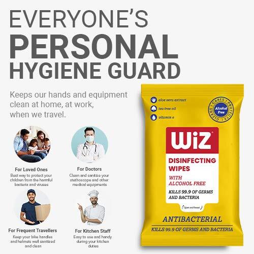 Wiz Single Non Alcoholic Disinfecting Wet Wipes Age Group: Adults