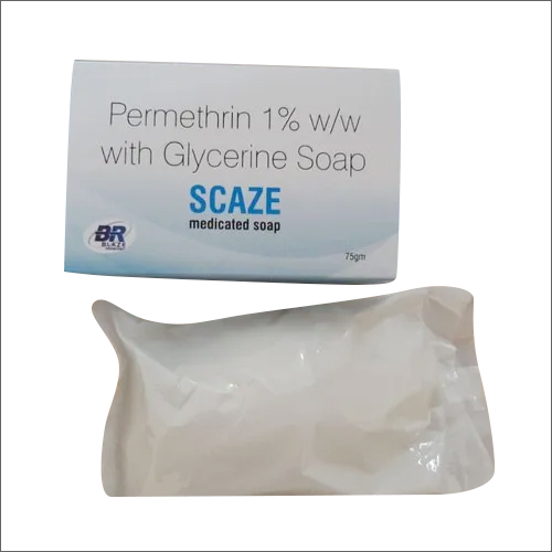 White Permethrin Glycerine Medicated Soap