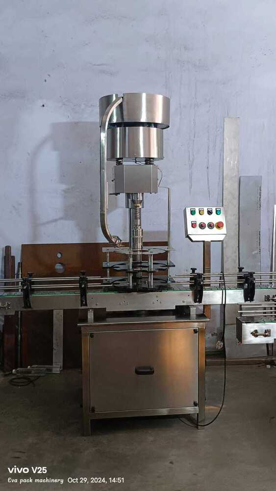 सेमी-ऑटोमैटिक सिंगल हेड बॉटल रोप कैपिंग मशीन