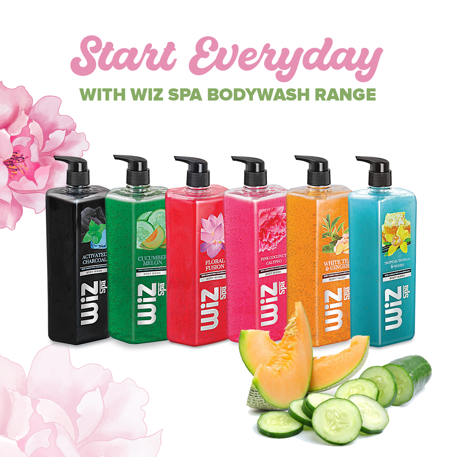 Moisturizing & Nourishing Wiz Spa Body Wash - 900ml