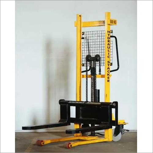 Manual Hydraulic Stacker - 508mm Width, 1100mm Length, Max. Lifting Height 1525mm | 1000kg Capacity, Strong And Durable, High Quality, New, Yellow Color, 6 Months Warranty