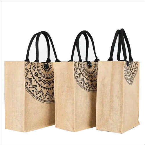 Printed Jute Carry Canvas Bag Size: Customized