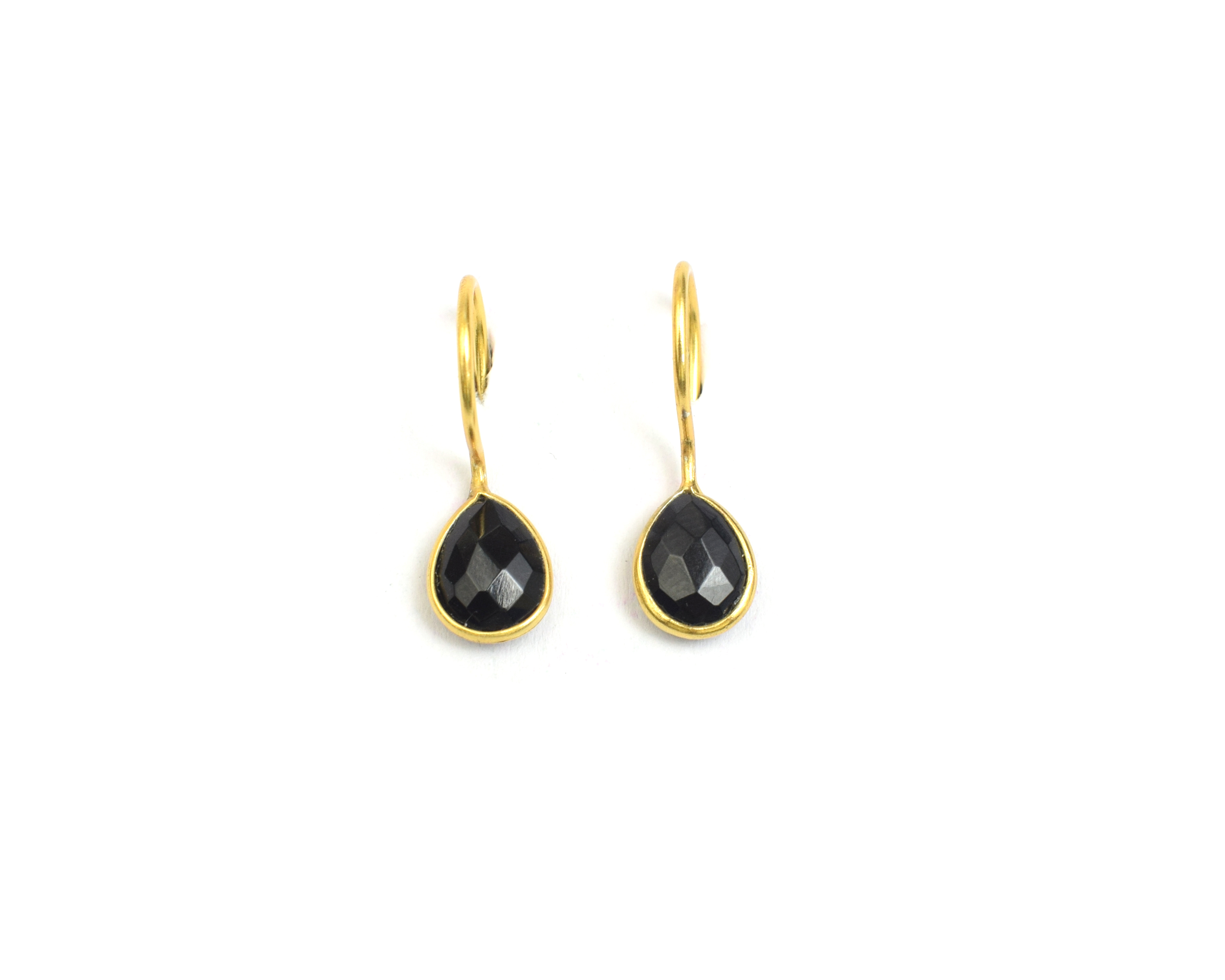 Multi Gemstone Tear Drop Shape Hoom Earring