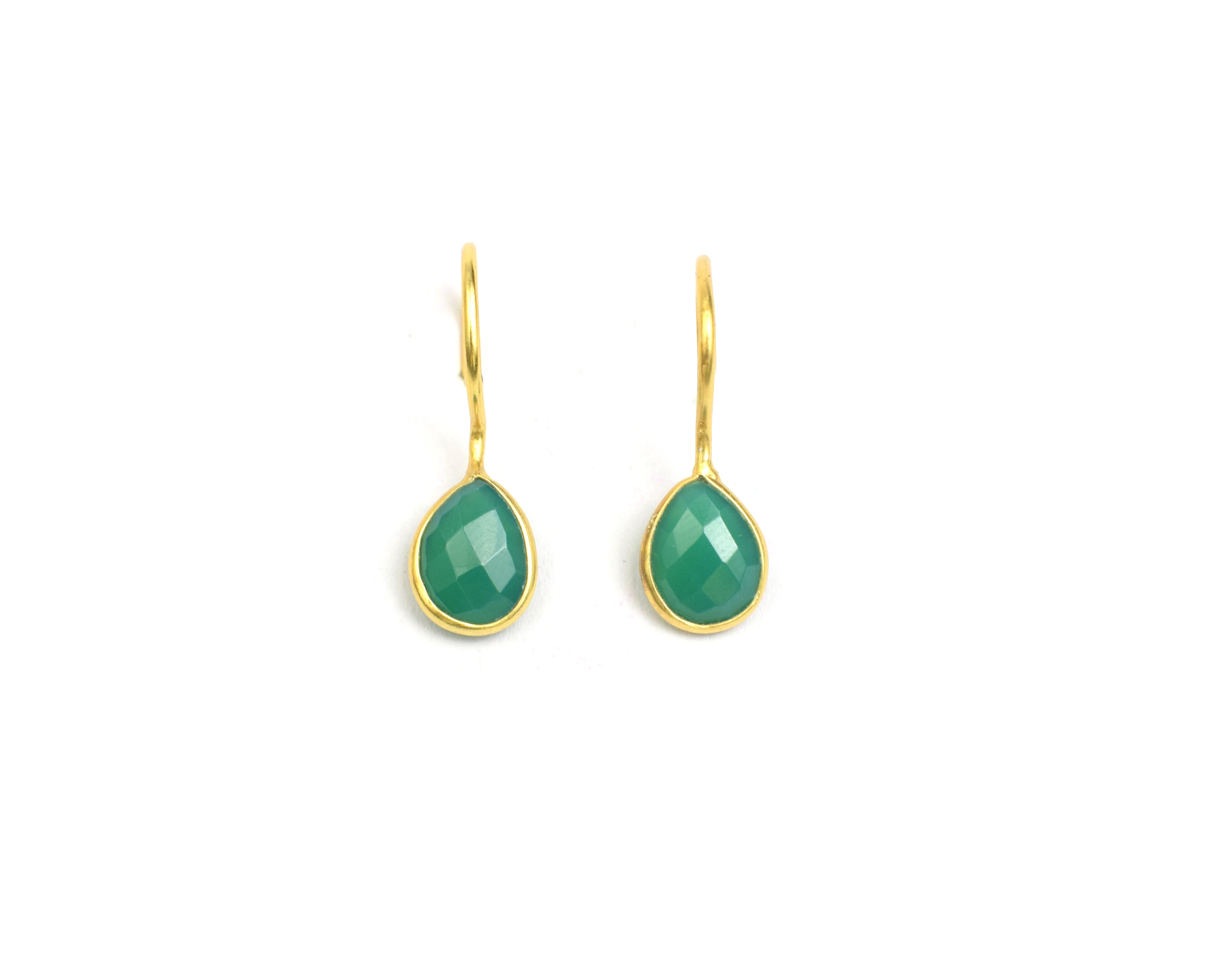 Multi Gemstone Tear Drop Shape Hoom Earring