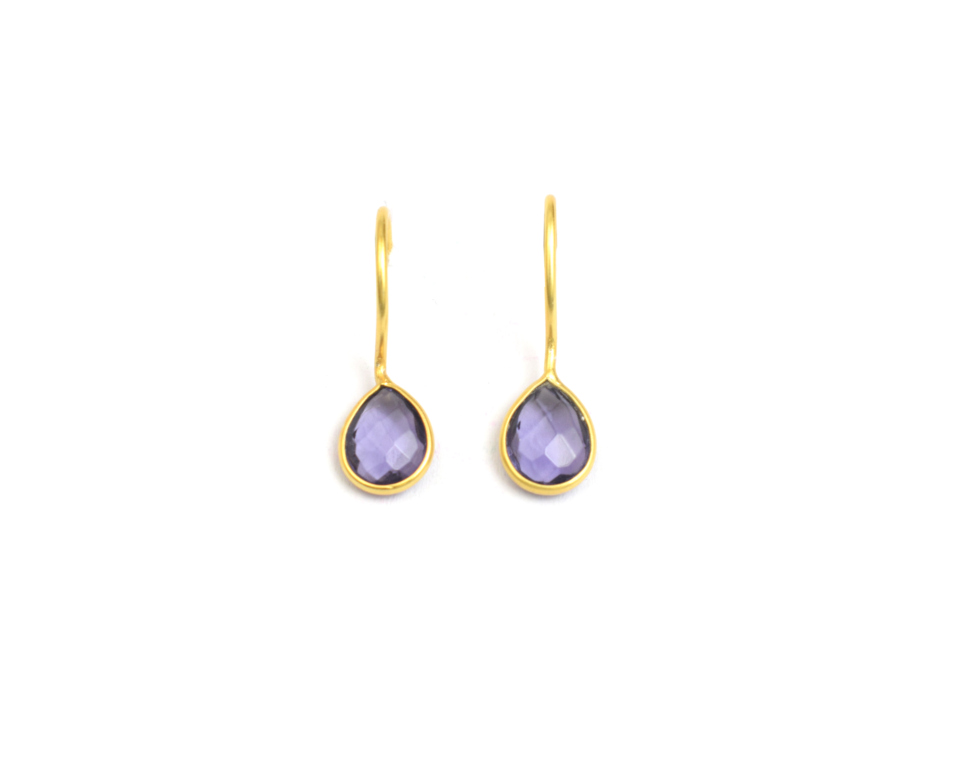Multi Gemstone Tear Drop Shape Hoom Earring