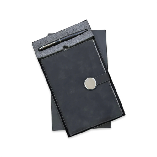 ब्लैक Tcf218 मैग्नेटिक लूप डायरी और पेन सेट