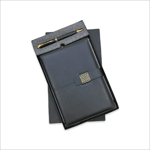 ब्लैक Tcf219 मैग्नेटिक लूप डायरी और पेन सेट