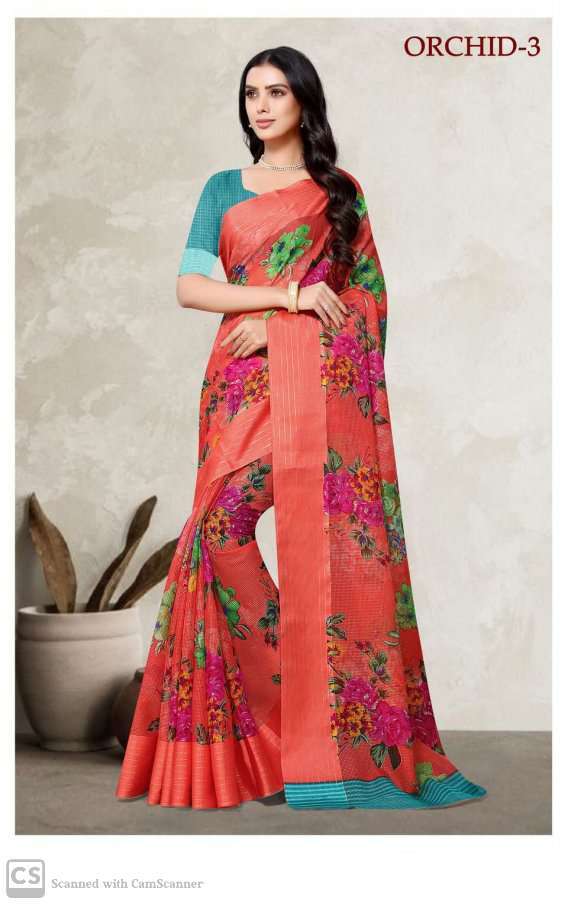 Ikkat Premium Soft Cotton With Jari - Color: Multicolor