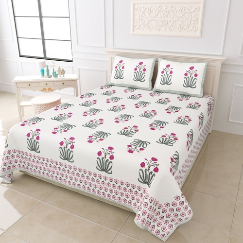 ब्लॉक स्टाइल जयपुरी बेडशीट