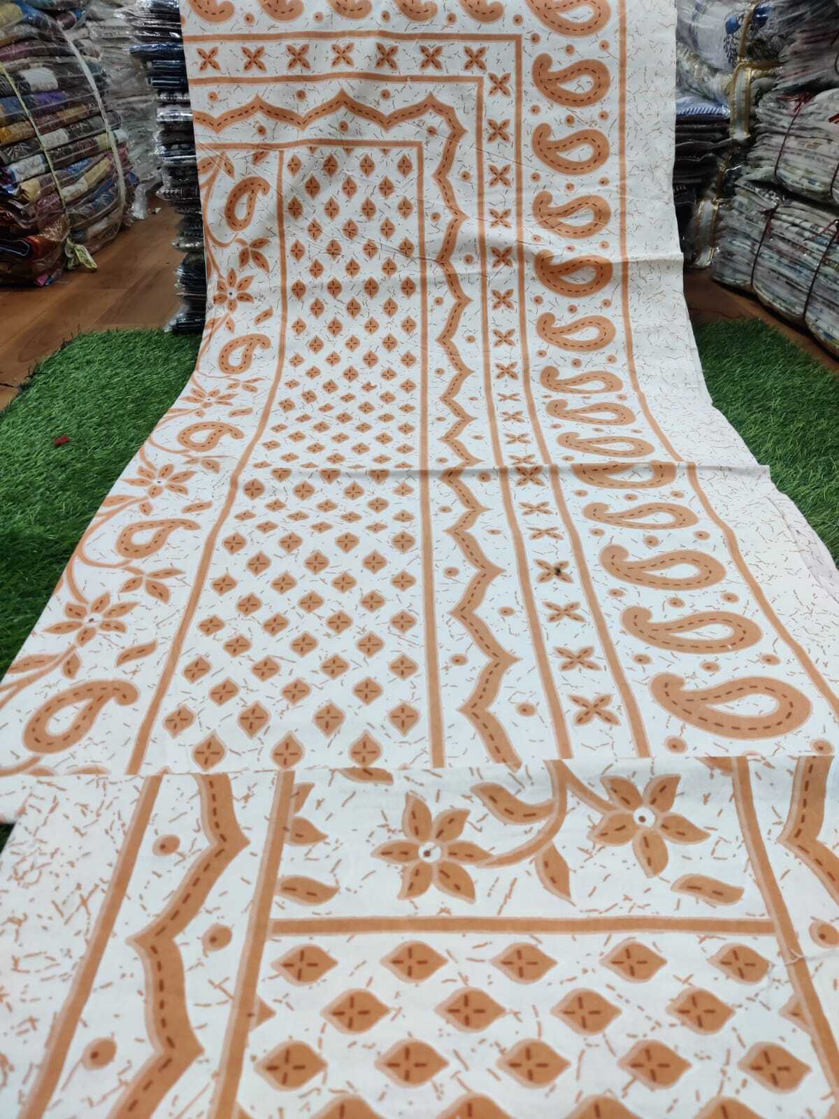 Cut Work Bedsheet - 100% Cotton, 95x108 Inches, Off-white | Set Contains 1 King Size Bedsheet With 2 Pillow Covers, Ideal For Bedroom