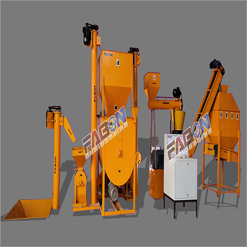 Automatic Cattle Feed Pellet Plant 2000 Kg Hour - Color: Yellow