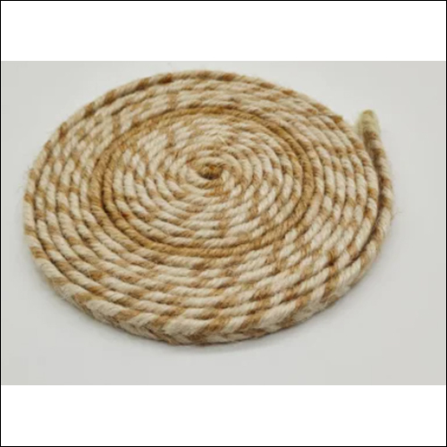 Jute Webbing Ribbon - Polypropylene Material, Cream Color, Braided Texture - Embroidered Style, Industrial Application Rope