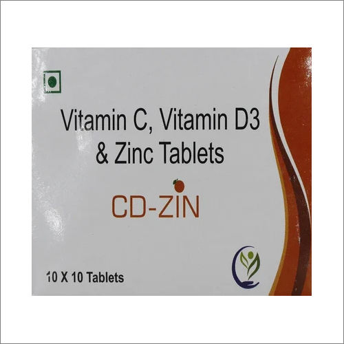 Vitamin C-vitamin D3 And Zinc Tablets Dry Place