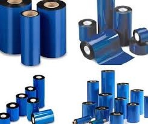 Barcode Ribbon - Resin Material, 105 X 300 Mm Size, Blue Color | Compatible With Barcode Printers, Ideal For Companies And Offices