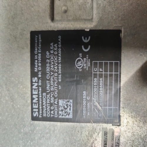 Siemens Sinamics 6sl3040-1ma00-0aa0 Control Unit Cu320-2 Dp