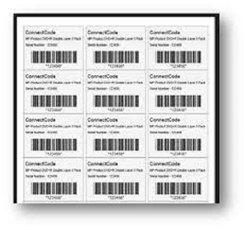 White Barcode Label