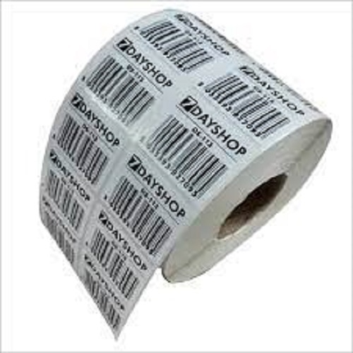 White Barcode Label