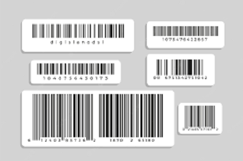 White Barcode Label