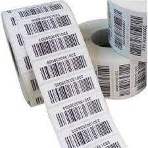 White Barcode Label