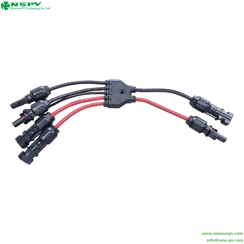 Black 6 To 2 Solar Panel Y Connector Solar Parallel Connectors In Cable Harness
