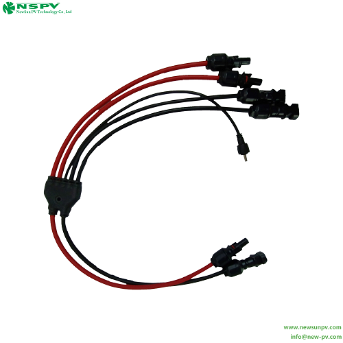 Black 6 To 2 Solar Panel Y Connector Solar Parallel Connectors In Cable Harness