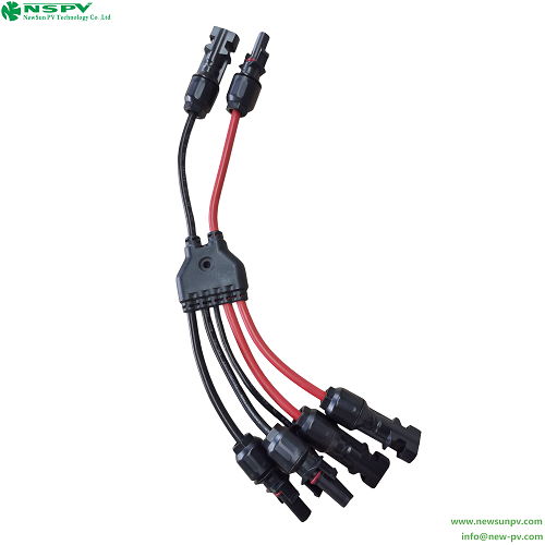 Black 6 To 2 Solar Panel Y Connector Solar Parallel Connectors In Cable Harness