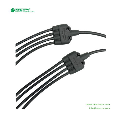Black Nspv 4 In 1 Solar Panel Y Type Branch Connector Solar Cable Wiring Solar Harness