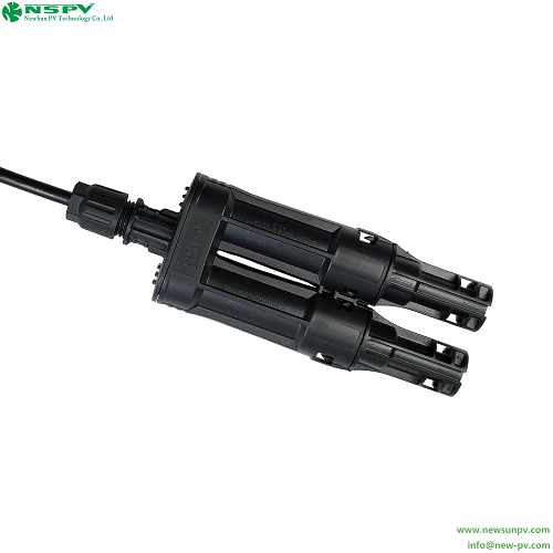 Black 4fbmc00-15 Ip68 Waterproof Tuv Certified Solar Inline Fuse Branch Connector 1500vdc