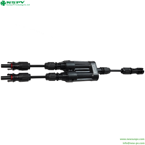 4fbcc00-15 Tuv Certified Waterproof 2 To 11500vdc 60a Solar Branch Fuse Connectors For Solar Energy System - Color: Black