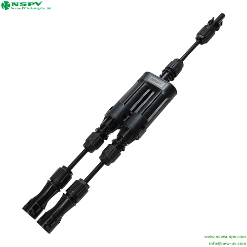 4fbcc00-15 Tuv Certified Waterproof 2 To 11500vdc 60a Solar Branch Fuse Connectors For Solar Energy System - Color: Black