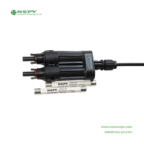 Black Pv Solar 4fbfc00-15 1500vdc Tuv Certified Solar Branch Inline Fuse Connector For Home Use Solar System