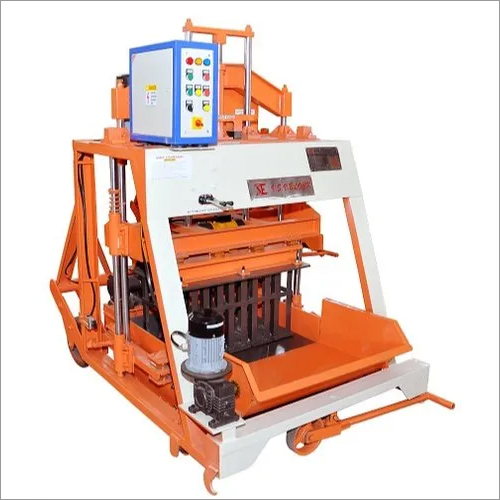Orange Multifunctional Triple Vibrator Block Making Machine