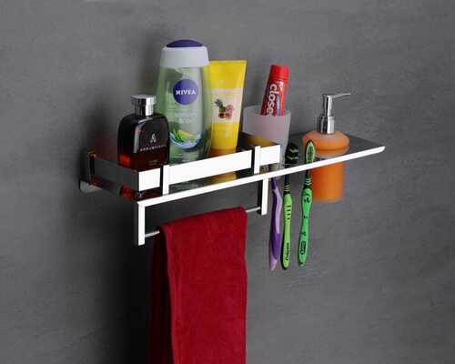 Glossy Bathroom Steel Rack Shelf