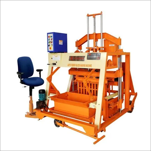 Orange Auto Feeder Solid Block Making Machine