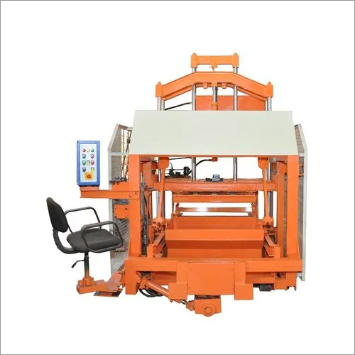 Orange Industrial Concrete Block Making Machine