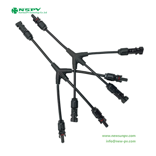 Black Nspv 3 In 1 Solar Cable Harness Assembly Solar Panel Parallel Connectors