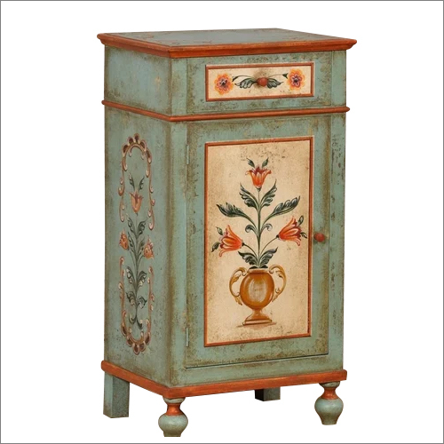 सिंगल ड्रॉअर वुडन बेडसाइड टेबल