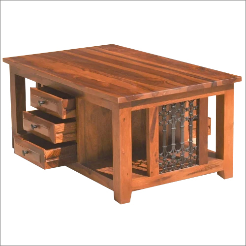 Easy To Clean Rustic Wooden Coffee Table