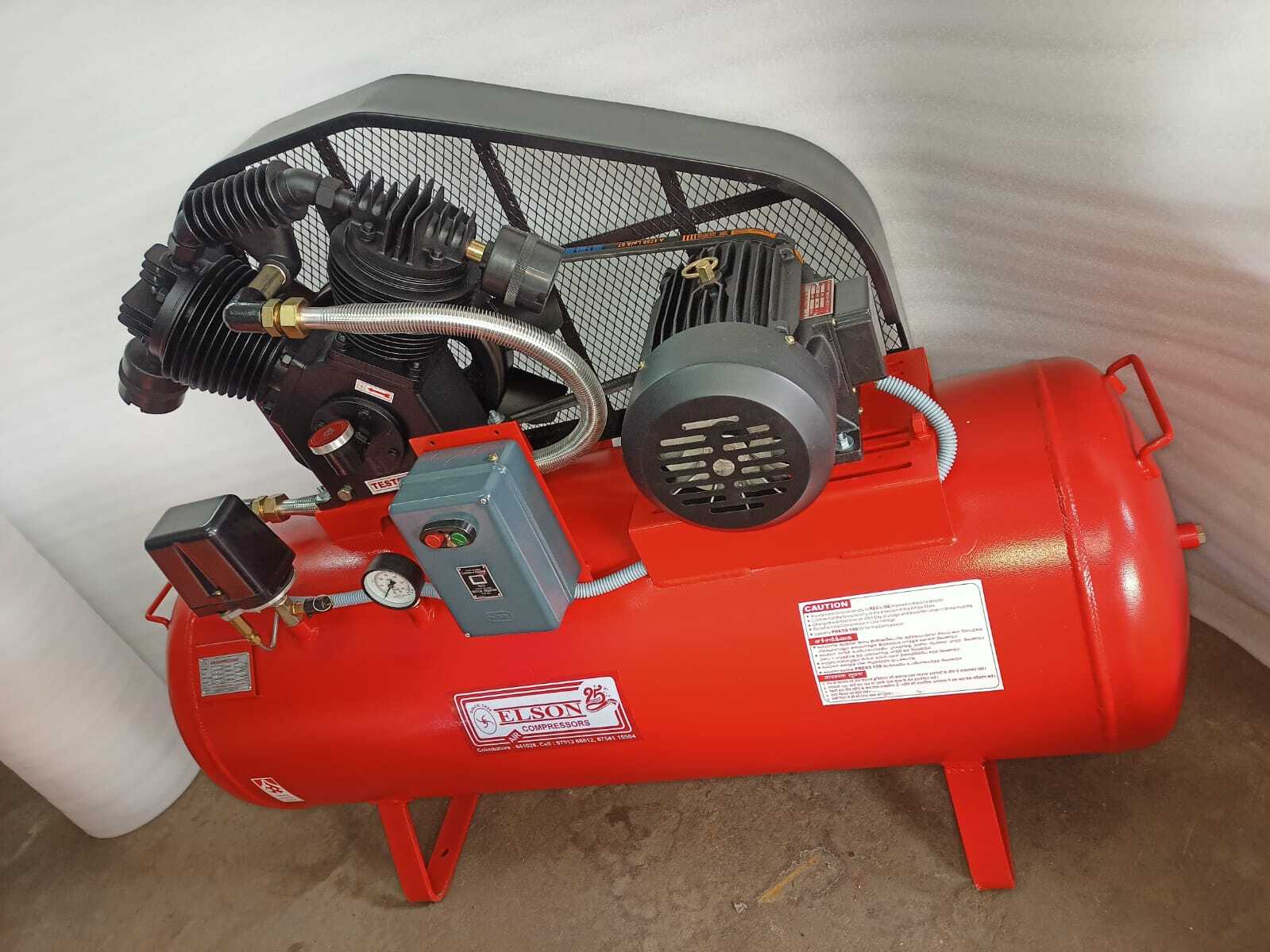 Red Manufacturer Of 5 Hp Single Stage Air Compressor In Cuddalore
